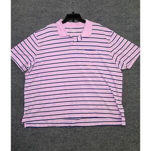 Mens Saddlebred Big And Tall Comfort Flex Size 4X Pink W Blue And White Stripes